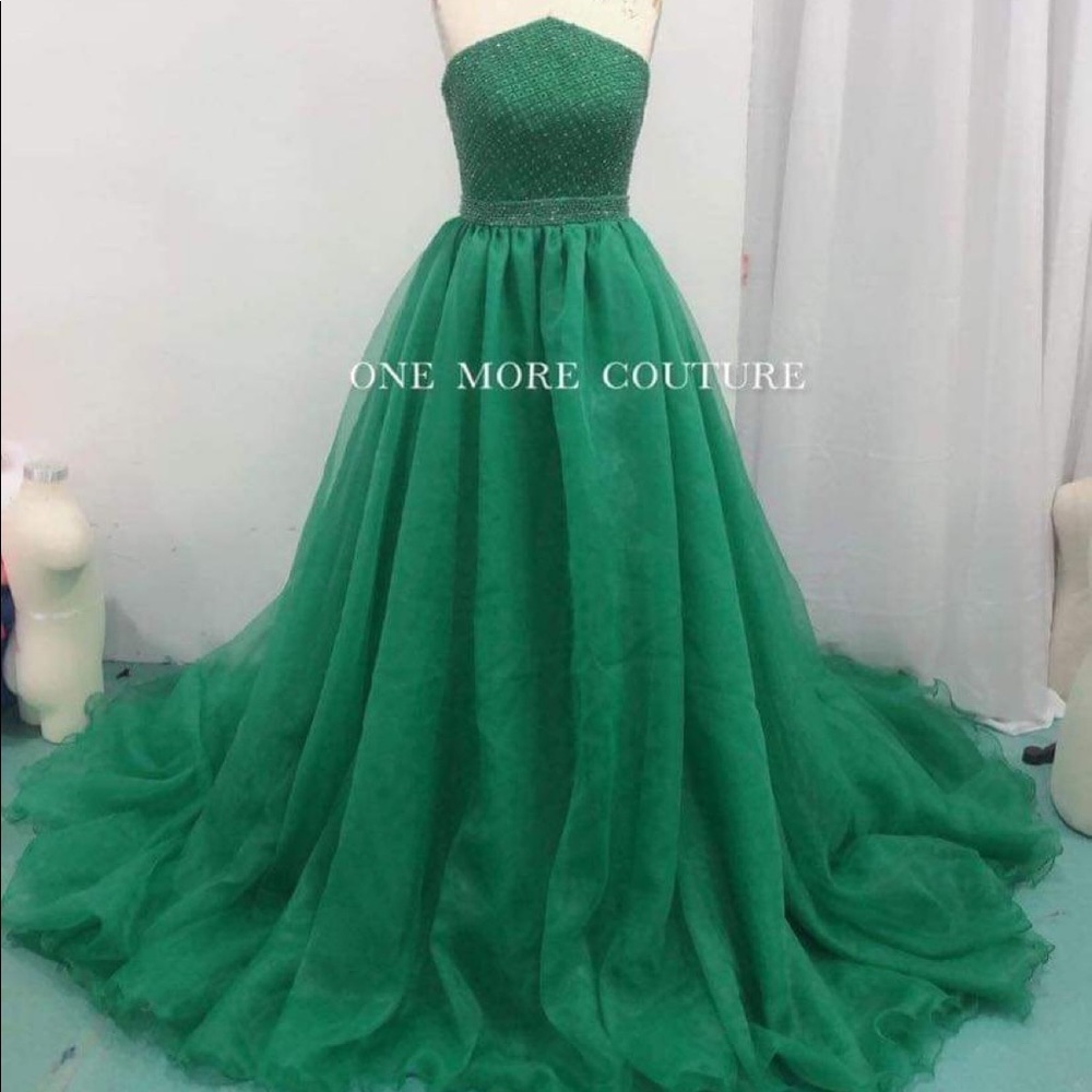 ********SOLD*******Custom Emerald Green Ballgown
